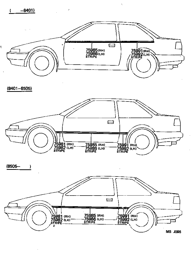  SPRINTER TRUENO |  BODY STRIPE