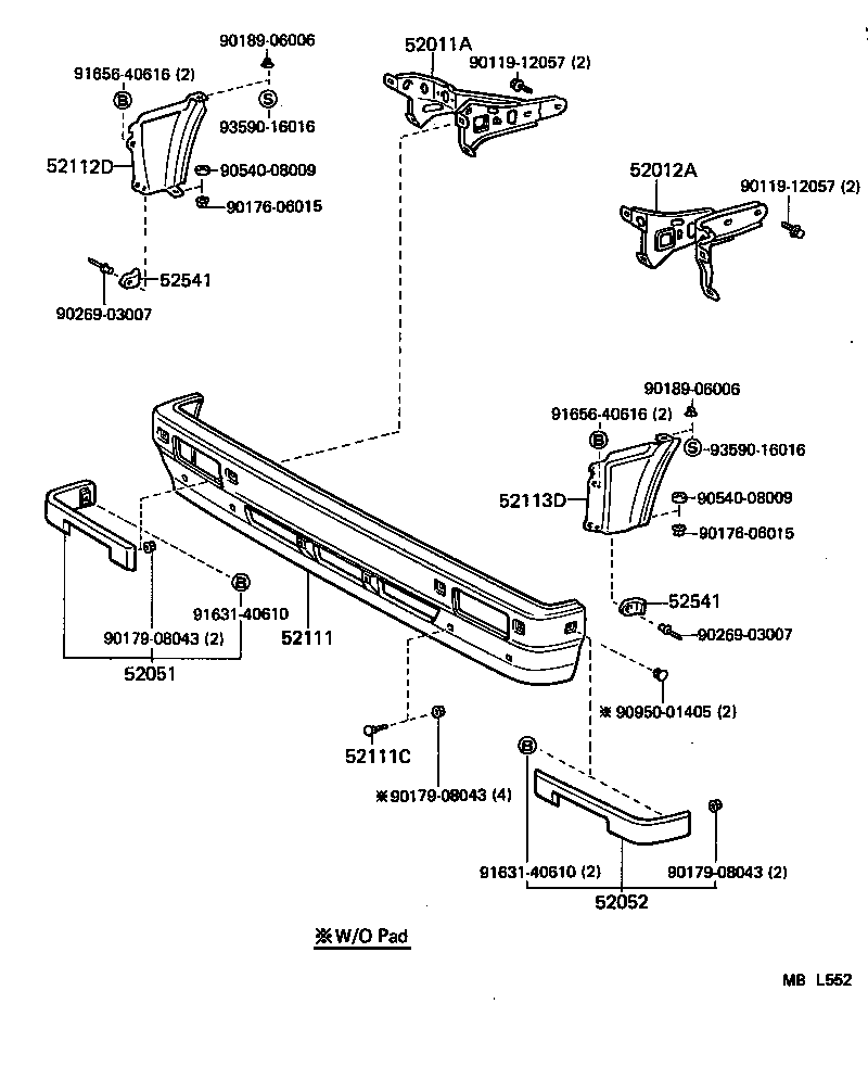  CROWN |  FRONT BUMPER BUMPER STAY