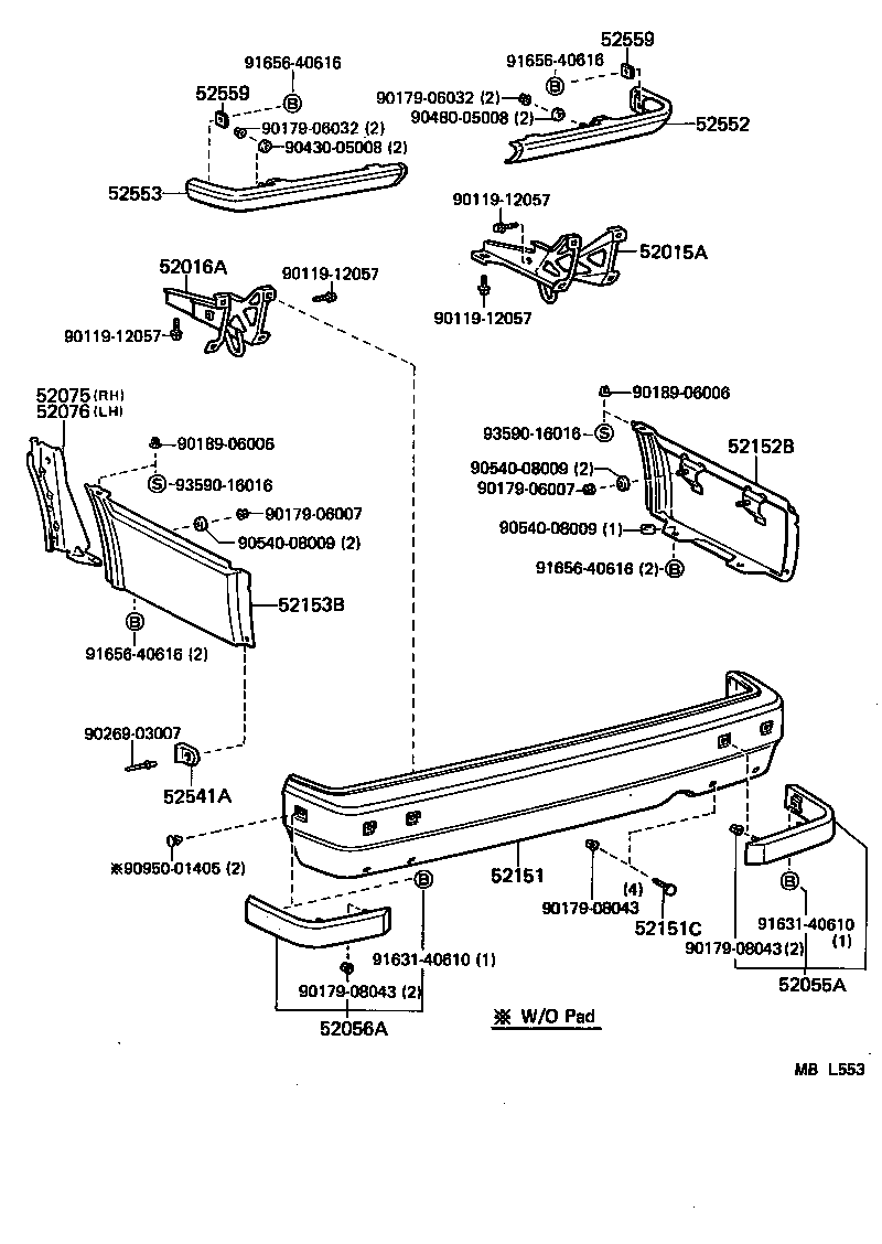  CROWN |  REAR BUMPER BUMPER STAY