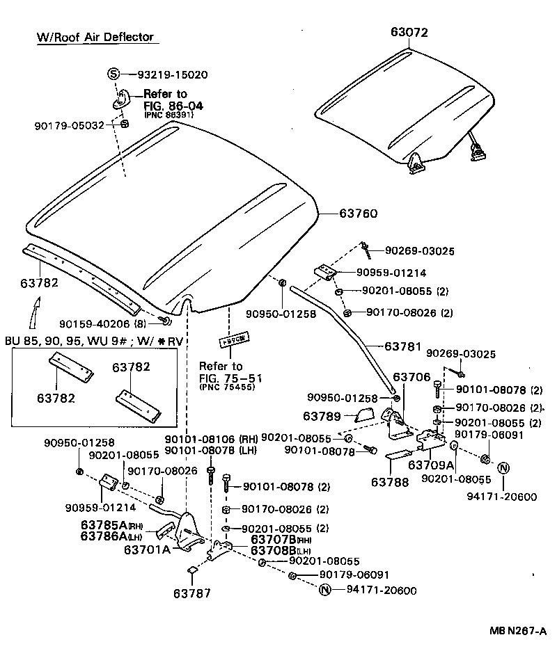  DYNA TOYOACE |  ROOF PANEL BACK PANEL