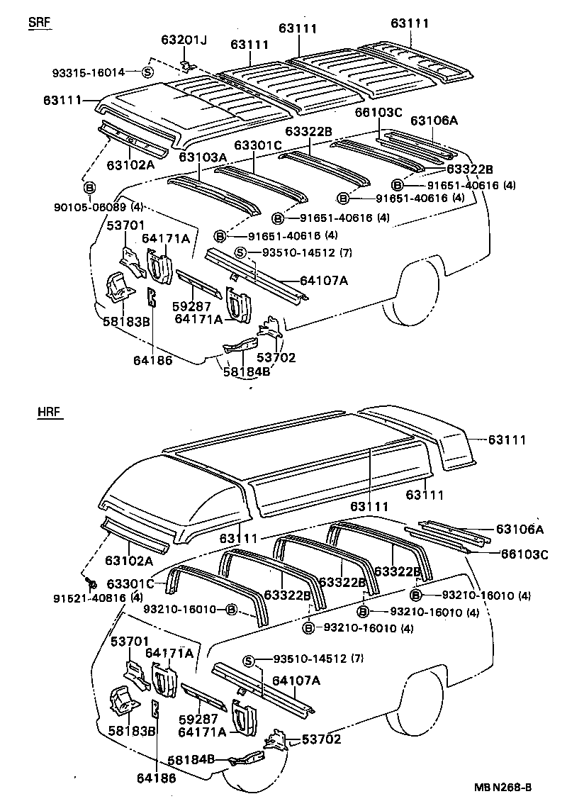  DYNA TOYOACE |  ROOF PANEL BACK PANEL