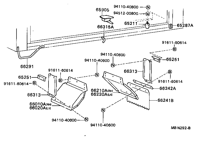  DYNA TOYOACE |  REAR BODY FLOOR FENDER