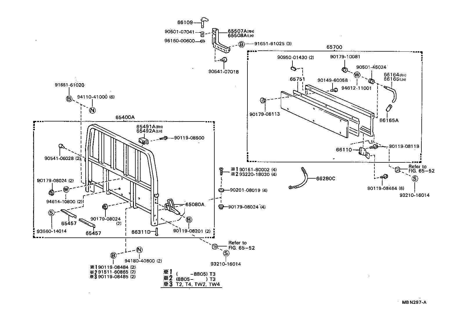  DYNA TOYOACE |  REAR BODY GUARD FRAME TAIL GATE