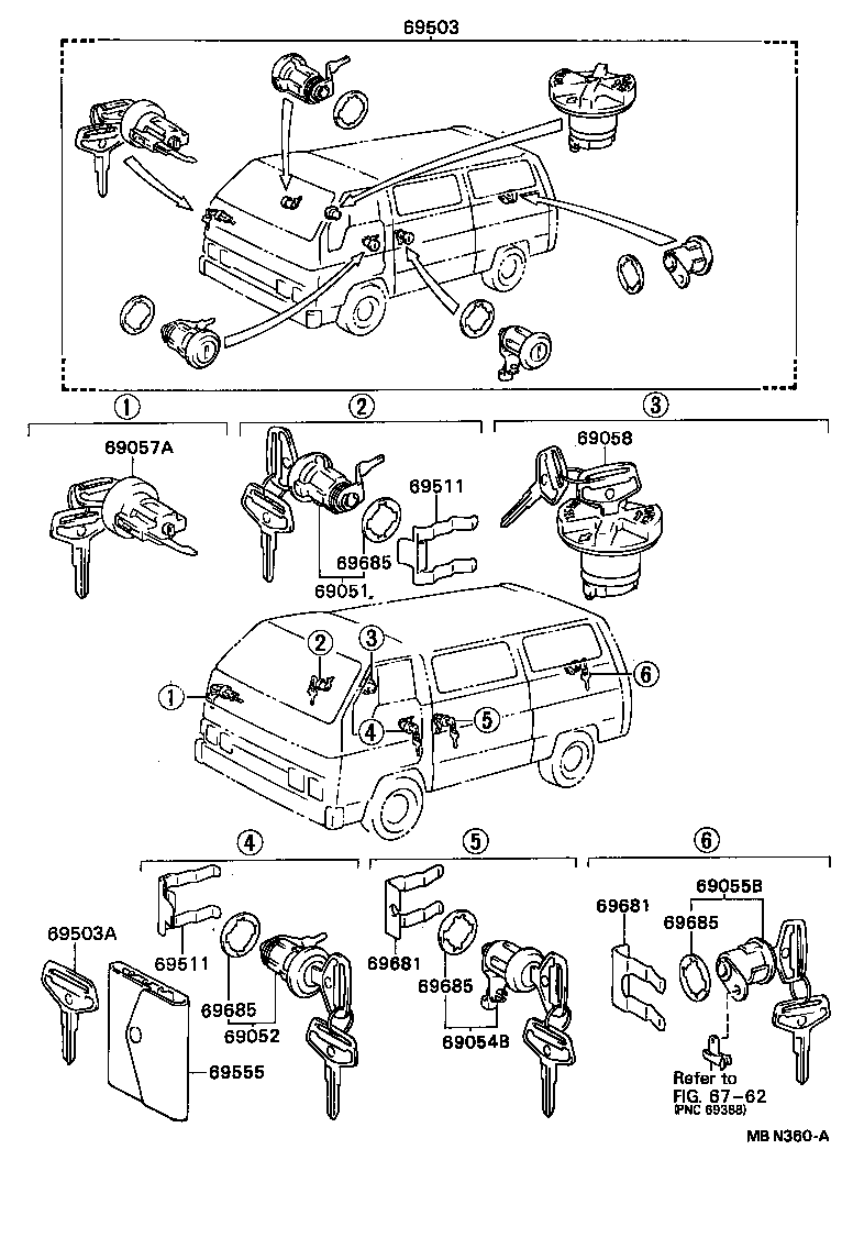  DYNA TOYOACE |  LOCK CYLINDER SET