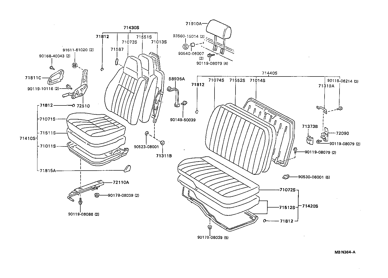  DYNA TOYOACE |  SEAT SEAT TRACK