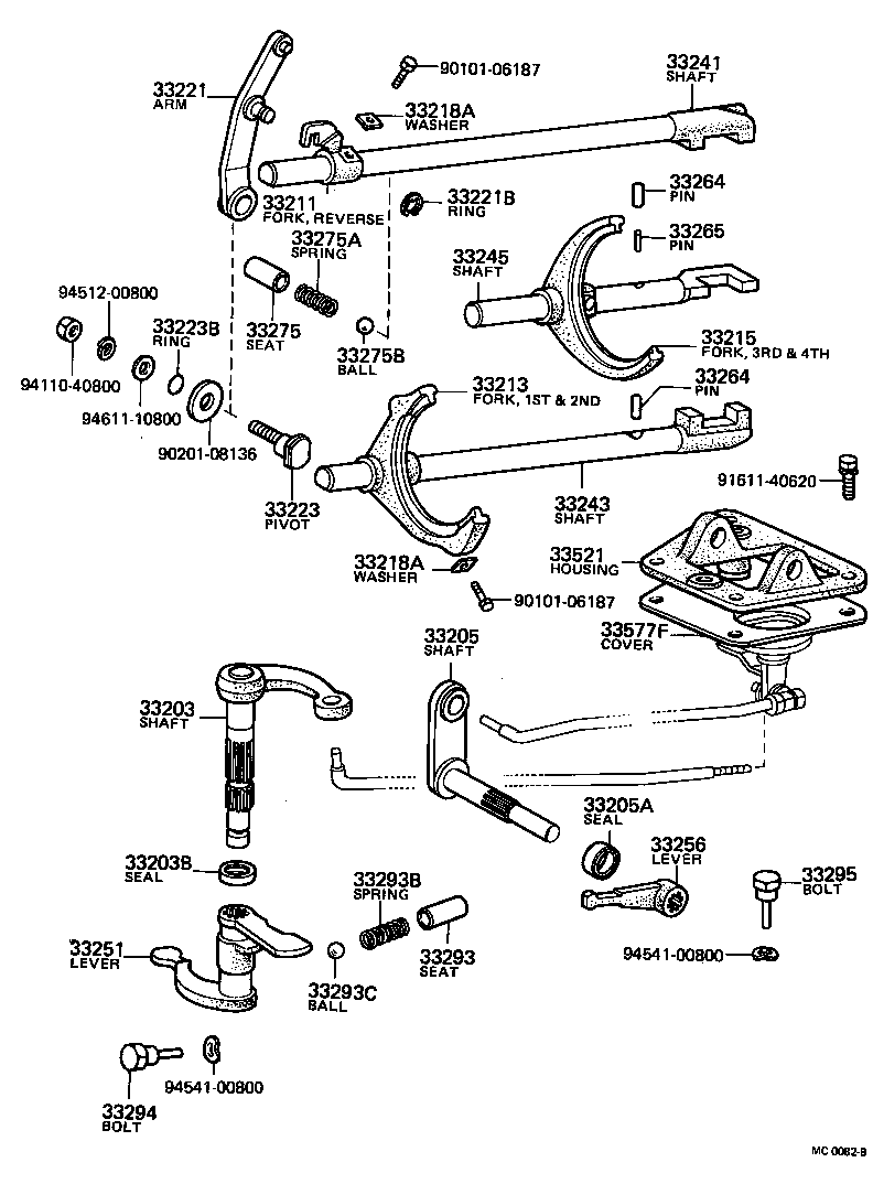  PUBLICA |  GEAR SHIFT FORK LEVER SHAFT MTM