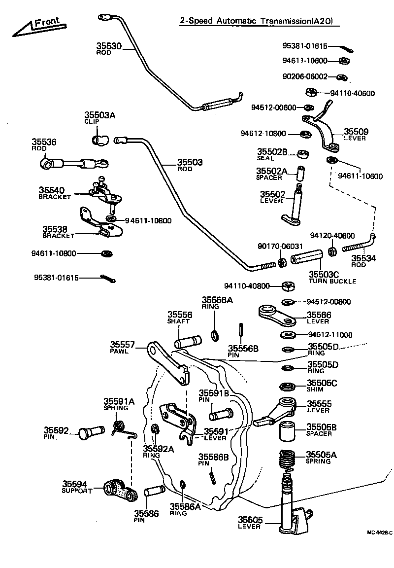  PUBLICA |  THROTTLE LINK VALVE LEVER ATM