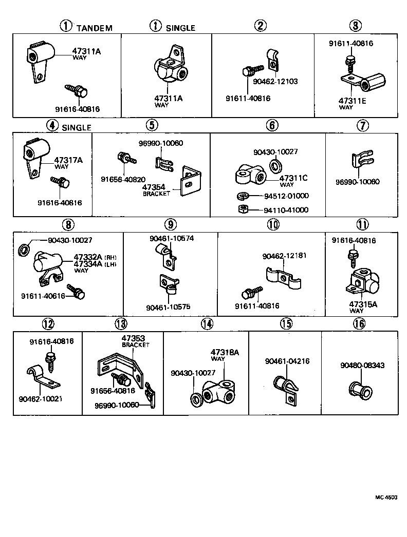  LAND CRUISER VAN |  BRAKE TUBE CLAMP
