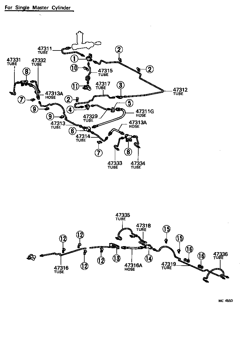  LAND CRUISER VAN |  BRAKE TUBE CLAMP