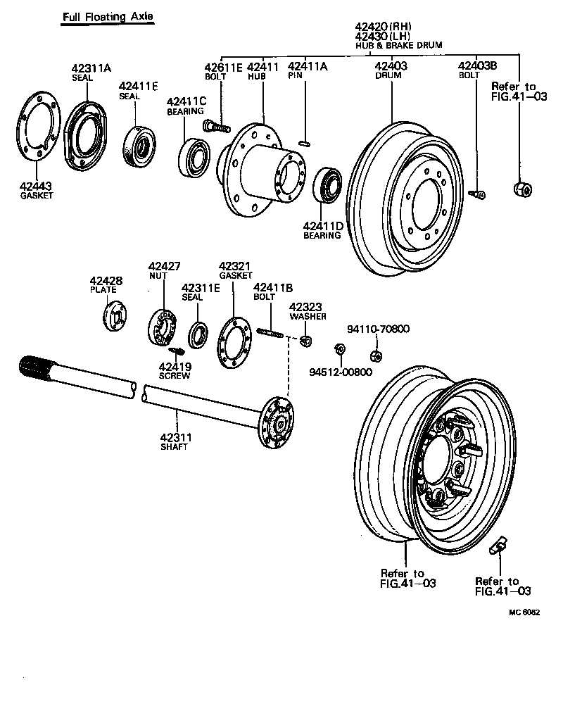  LAND CRUISER VAN |  REAR AXLE SHAFT HUB