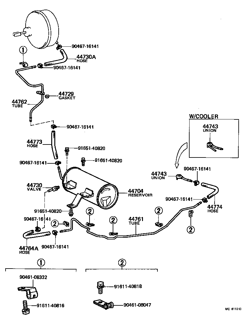  TOYOACE |  BRAKE BOOSTER VACUUM TUBE