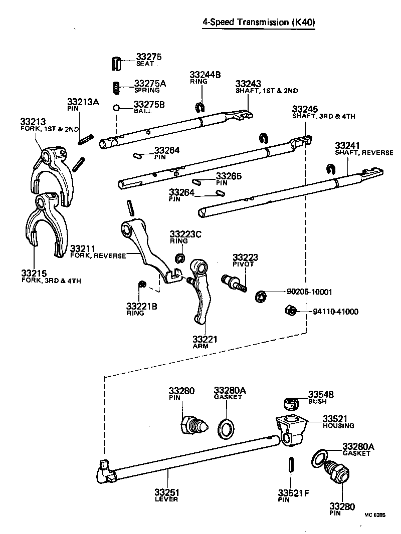  SPRINTER |  GEAR SHIFT FORK LEVER SHAFT MTM