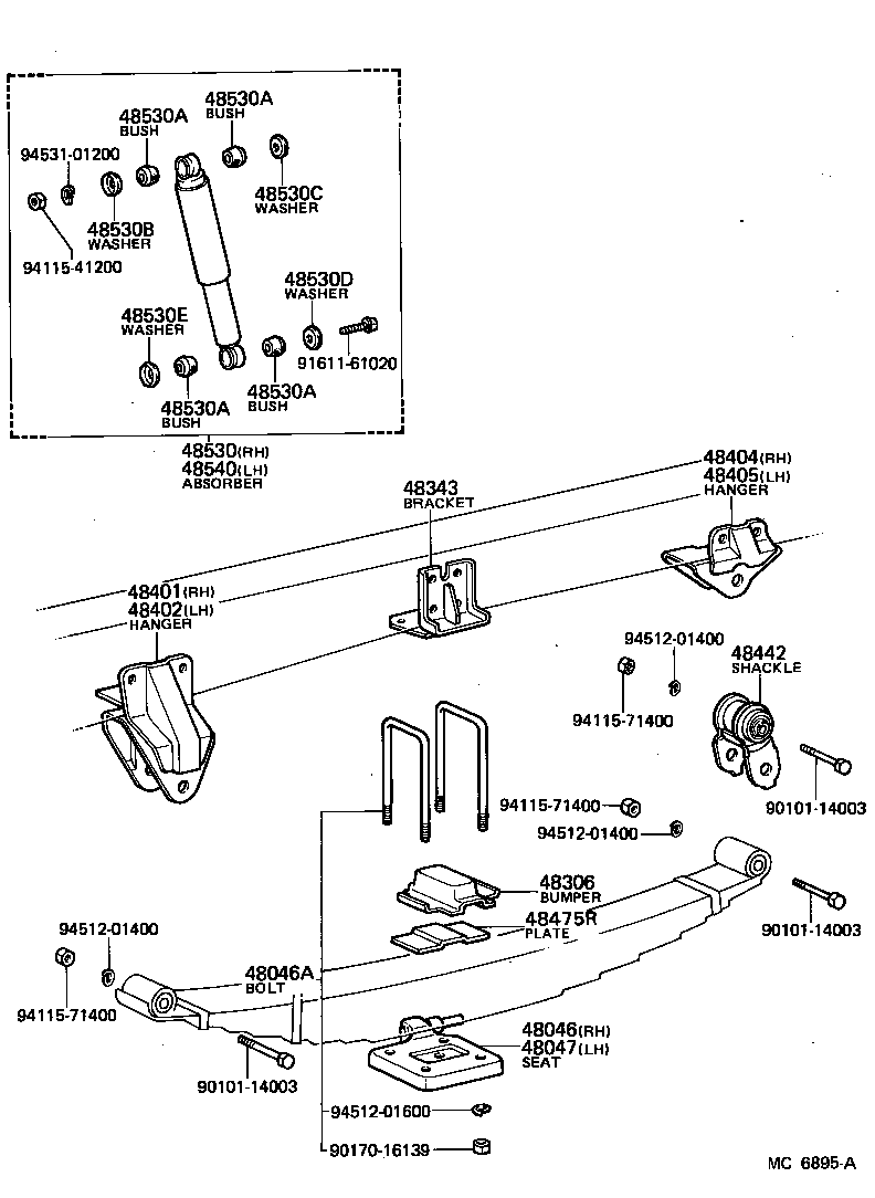  TOYOACE |  REAR SPRING SHOCK ABSORBER
