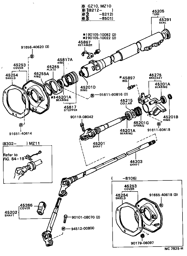  SOARER |  STEERING COLUMN SHAFT