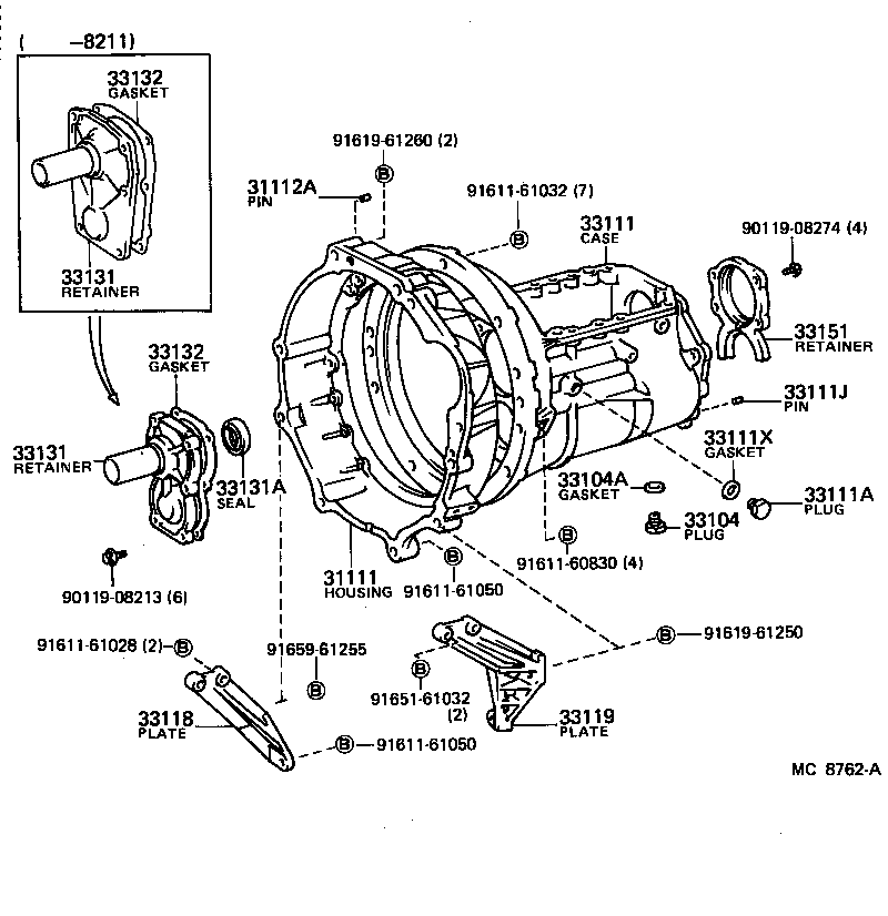  HIACE QUICK DELIVERY |  CLUTCH HOUSING TRANSMISSION CASE MTM