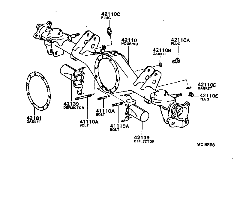  CENTURY |  REAR AXLE HOUSING DIFFERENTIAL