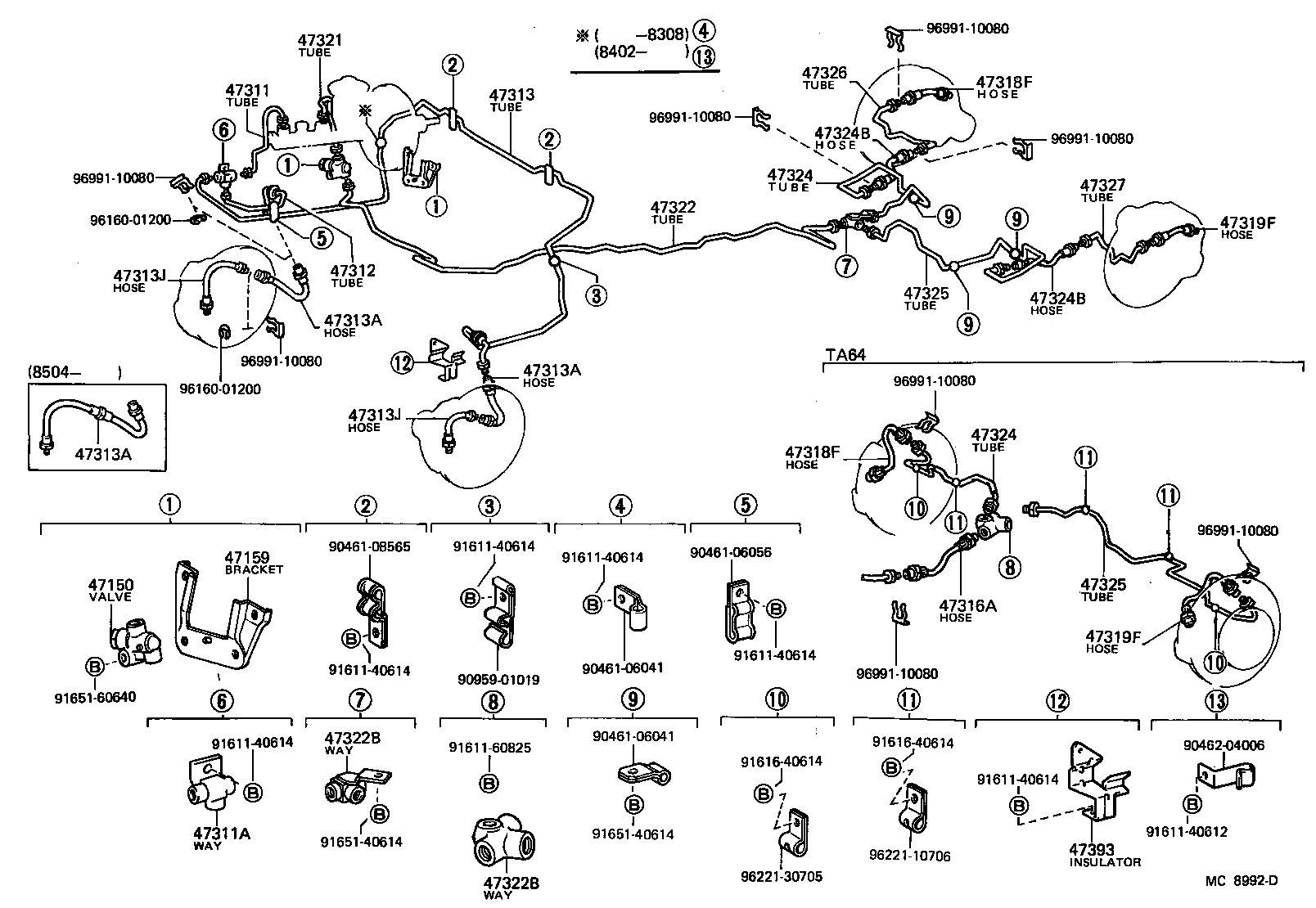  CELICA |  BRAKE TUBE CLAMP