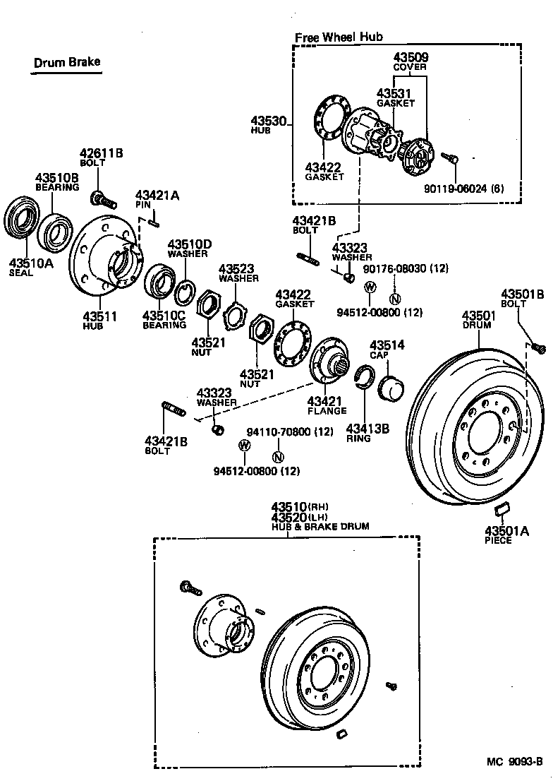  LAND CRUISER S T H T |  FRONT AXLE HUB