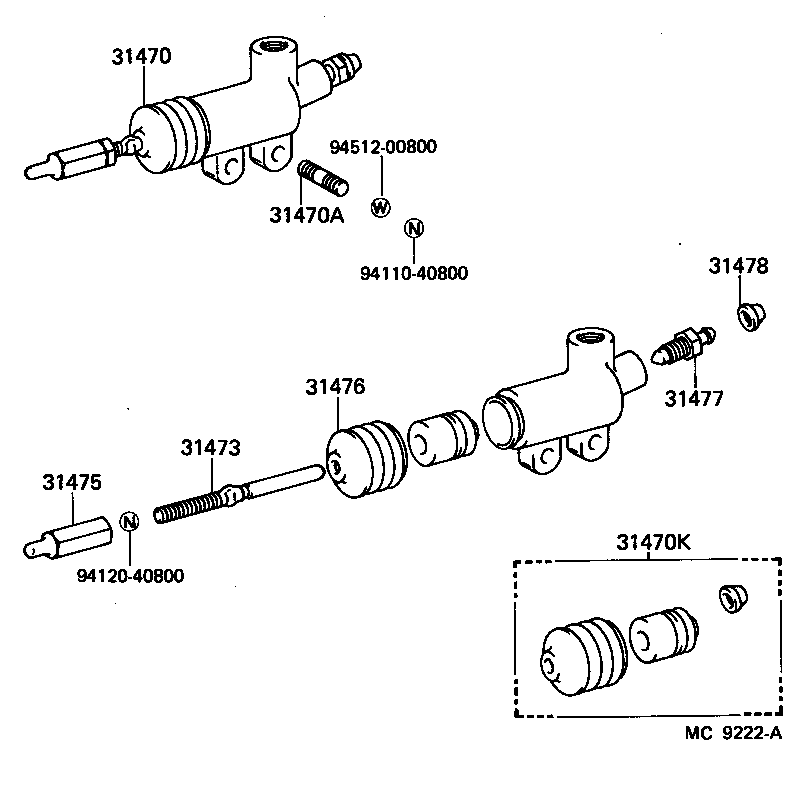  HIACE TRUCK |  CLUTCH RELEASE CYLINDER