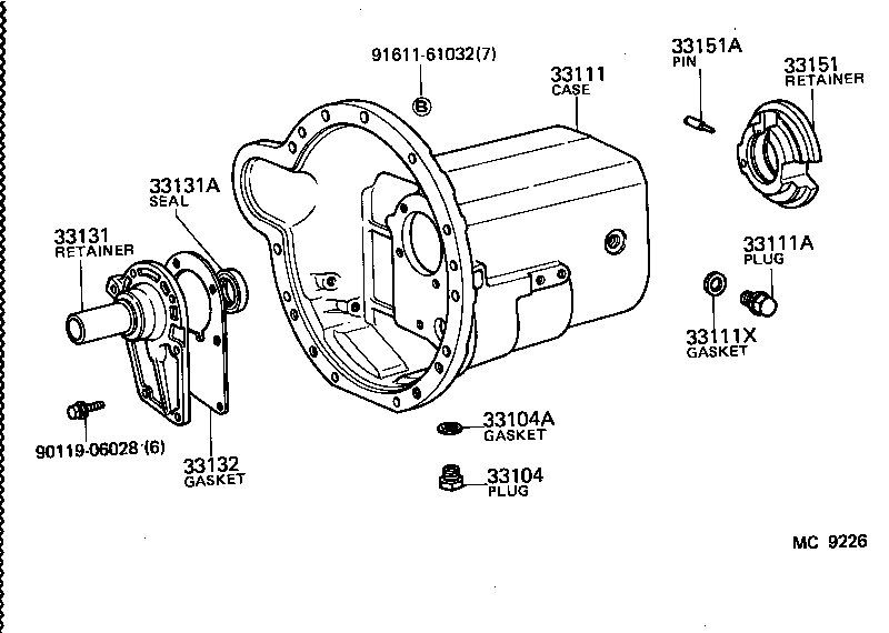  HIACE TRUCK |  CLUTCH HOUSING TRANSMISSION CASE MTM