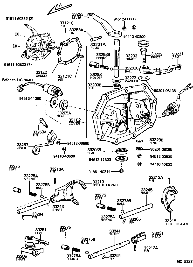  HIACE TRUCK |  GEAR SHIFT FORK LEVER SHAFT MTM