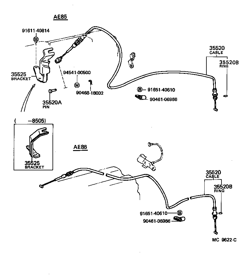  SPRINTER TRUENO |  THROTTLE LINK VALVE LEVER ATM