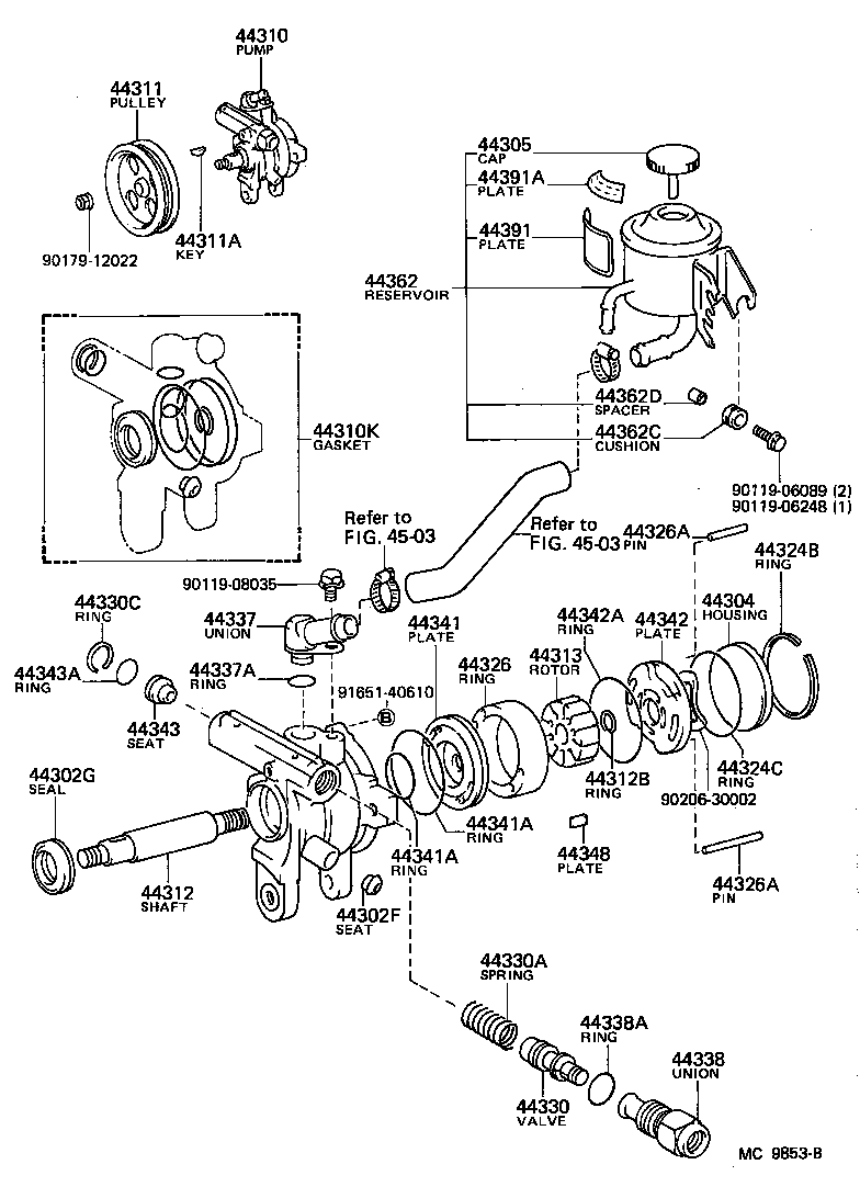  CELICA |  VANE PUMP RESERVOIR POWER STEERING