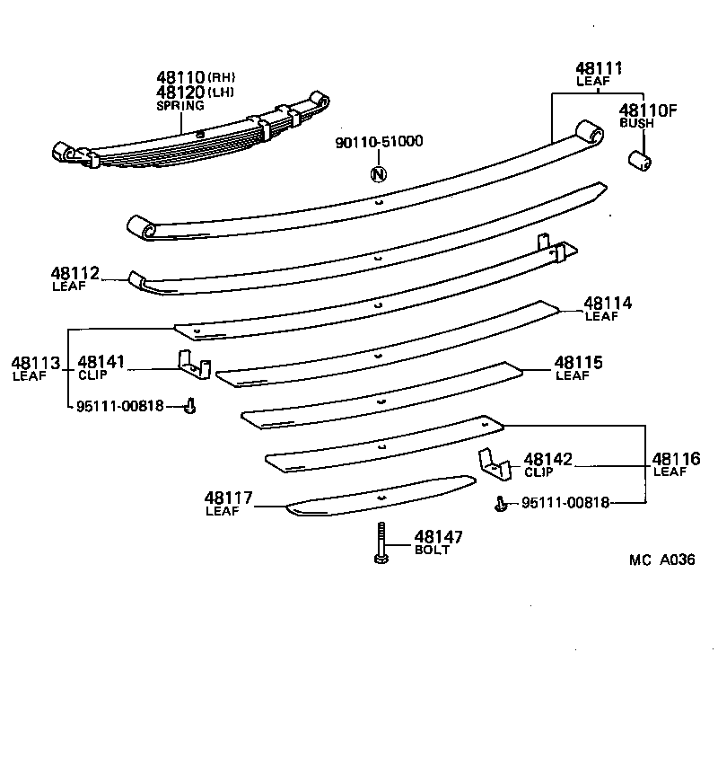  TOYOACE |  FRONT SPRING SHOCK ABSORBER