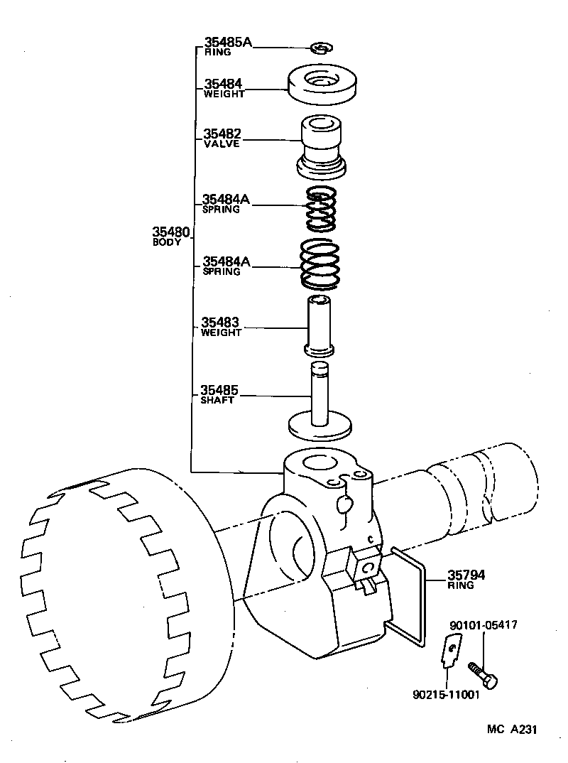  CARINA FR |  REAR OIL PUMP GOVERNOR ATM