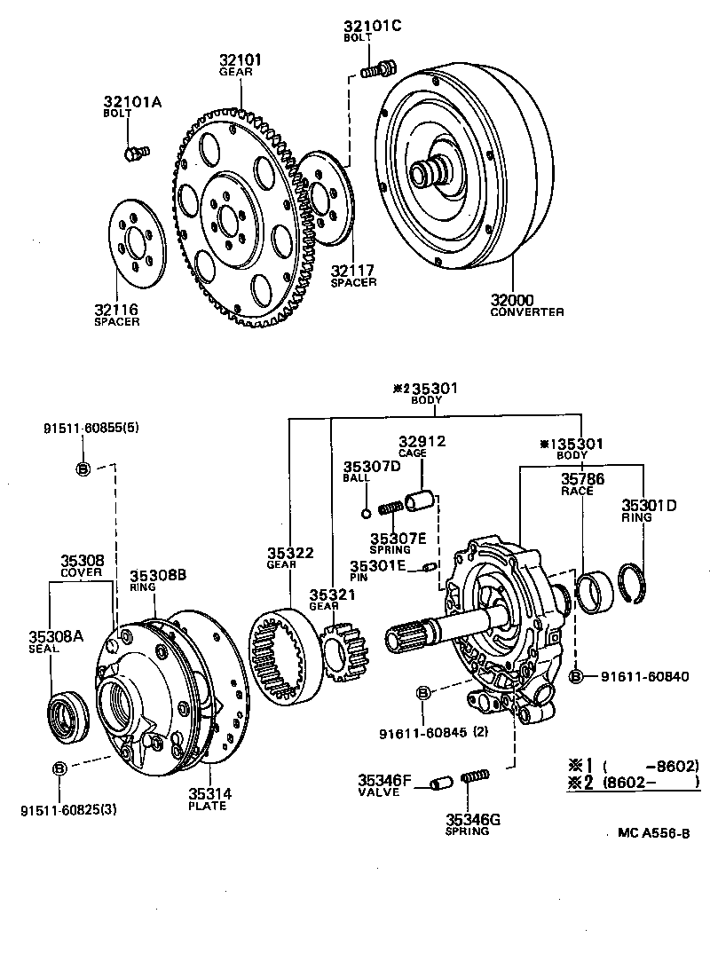  SPRINTER CARIB |  TORQUE CONVERTER FRONT OIL PUMP CHAIN ATM