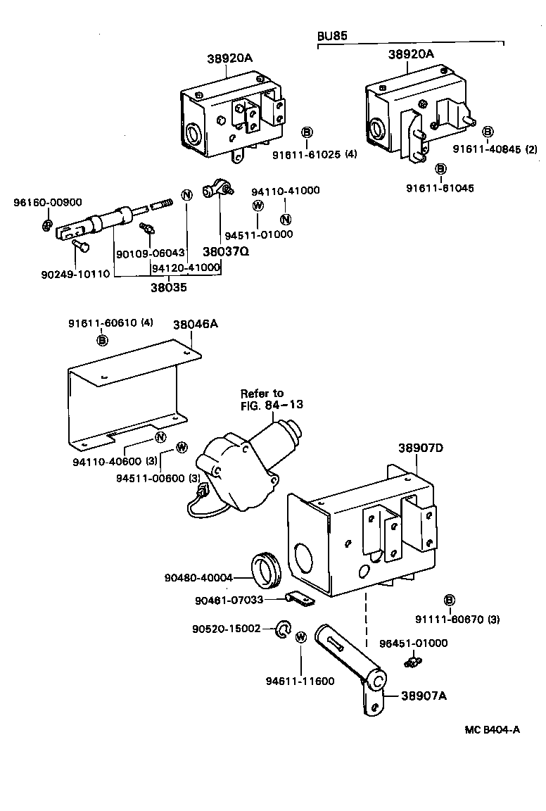  DYNA TOYOACE |  POWER TAKE OFF LEVER LINK