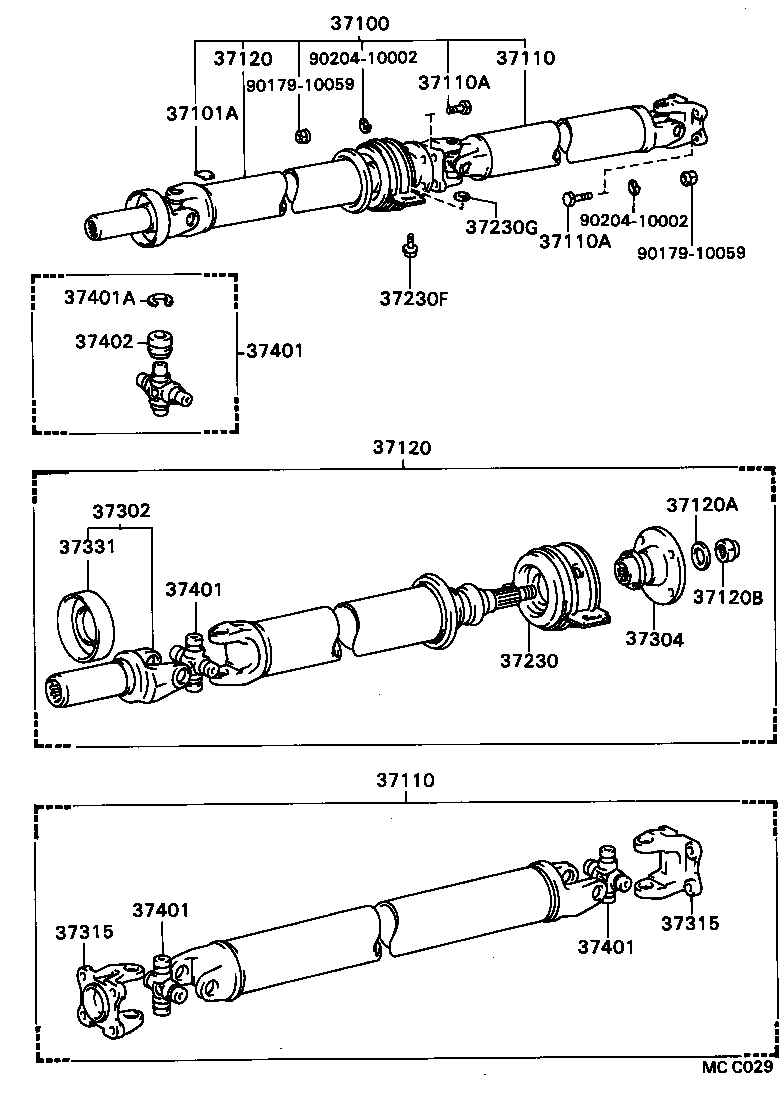 SOARER |  PROPELLER SHAFT UNIVERSAL JOINT