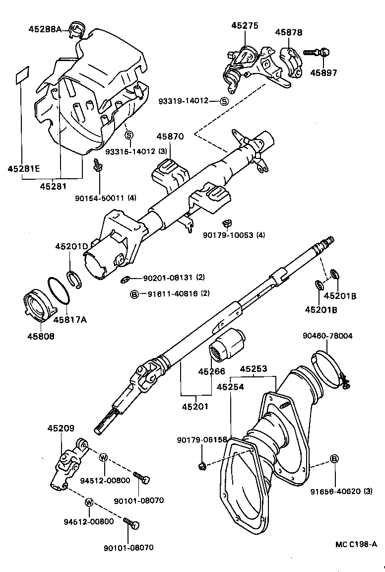  CELICA |  STEERING COLUMN SHAFT