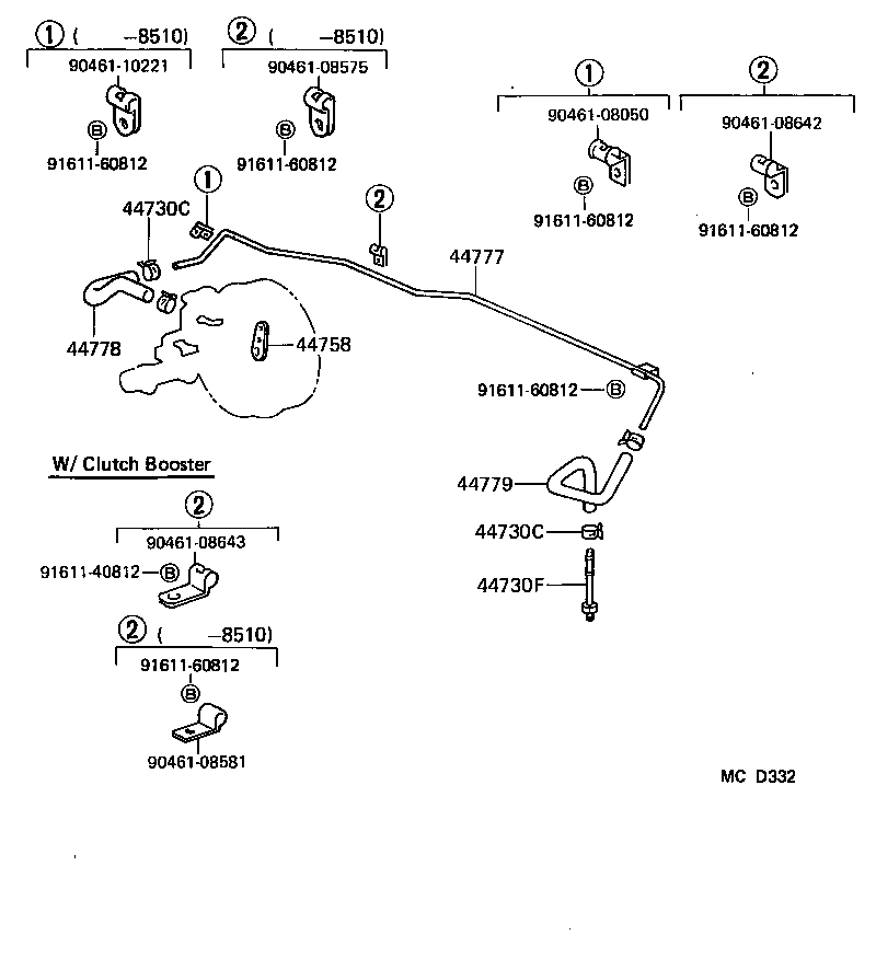  LAND CRUISER VAN |  BRAKE BOOSTER VACUUM TUBE
