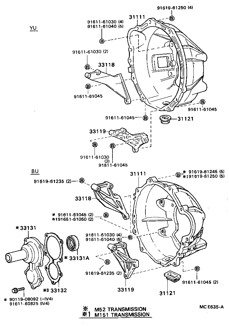  DYNA TOYOACE |  CLUTCH HOUSING TRANSMISSION CASE MTM