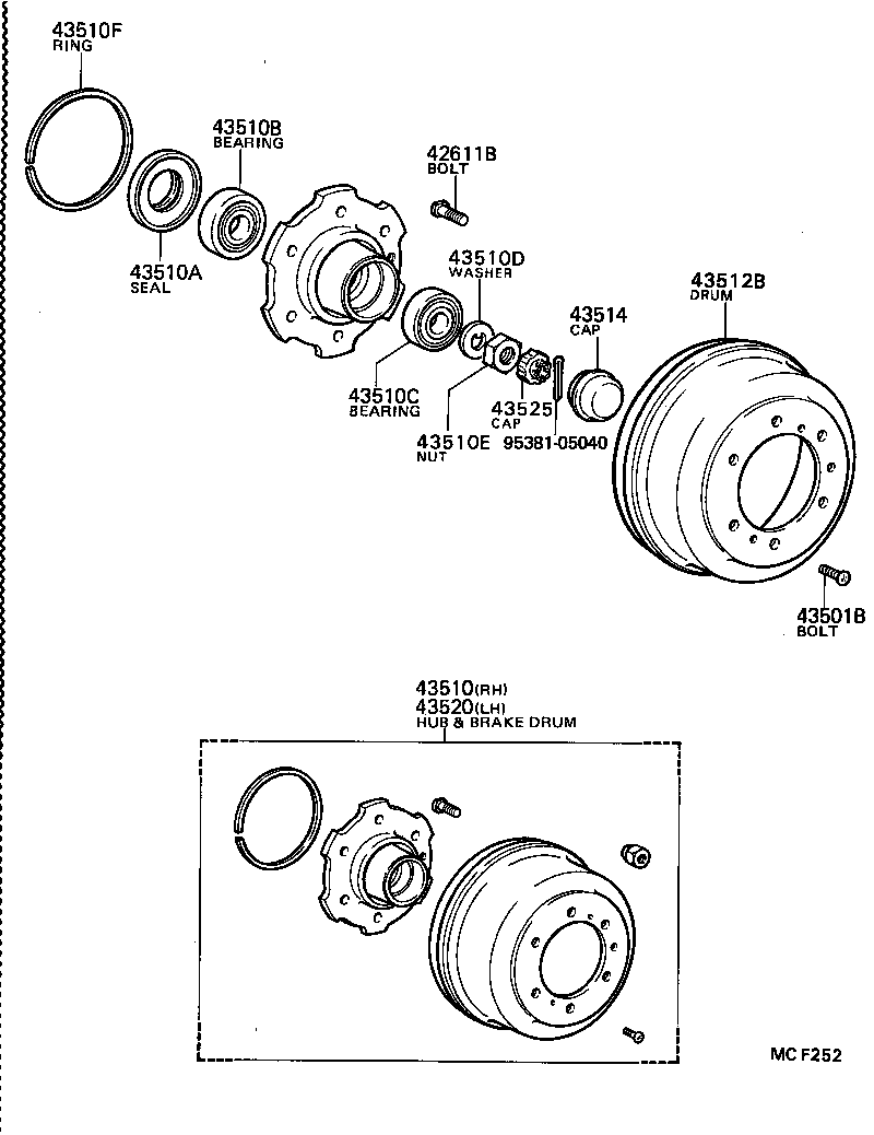  DYNA TOYOACE |  FRONT AXLE HUB