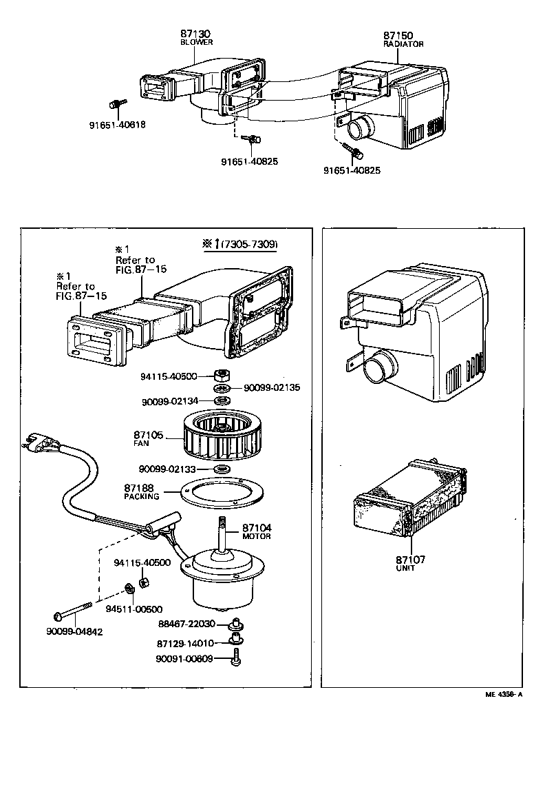  LAND CRUISER VAN |  HEATING AIR CONDITIONING HEATER UNIT BLOWER