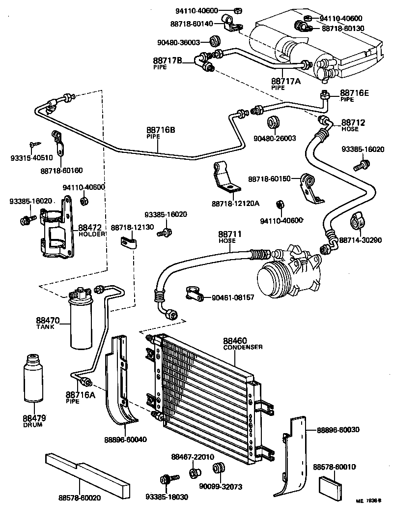  LAND CRUISER VAN |  HEATING AIR CONDITIONING COOLER PIPING