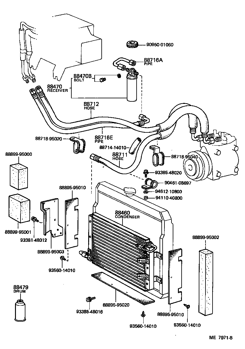  TOYOACE |  HEATING AIR CONDITIONING COOLER PIPING