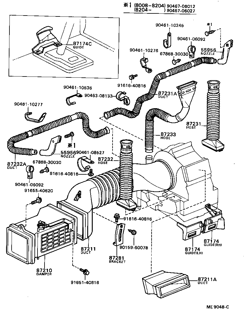  DYNA |  HEATING AIR CONDITIONING CONTROL AIR DUCT