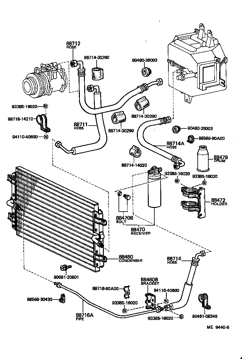  LAND CRUISER VAN |  HEATING AIR CONDITIONING COOLER PIPING