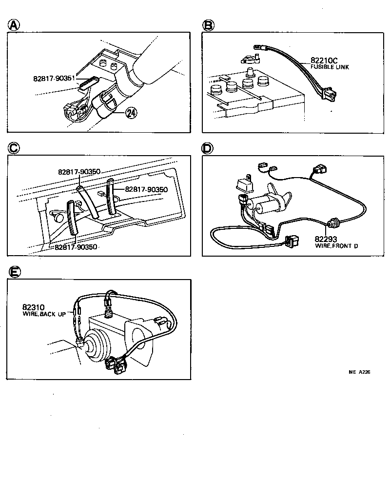  LAND CRUISER VAN |  WIRING CLAMP