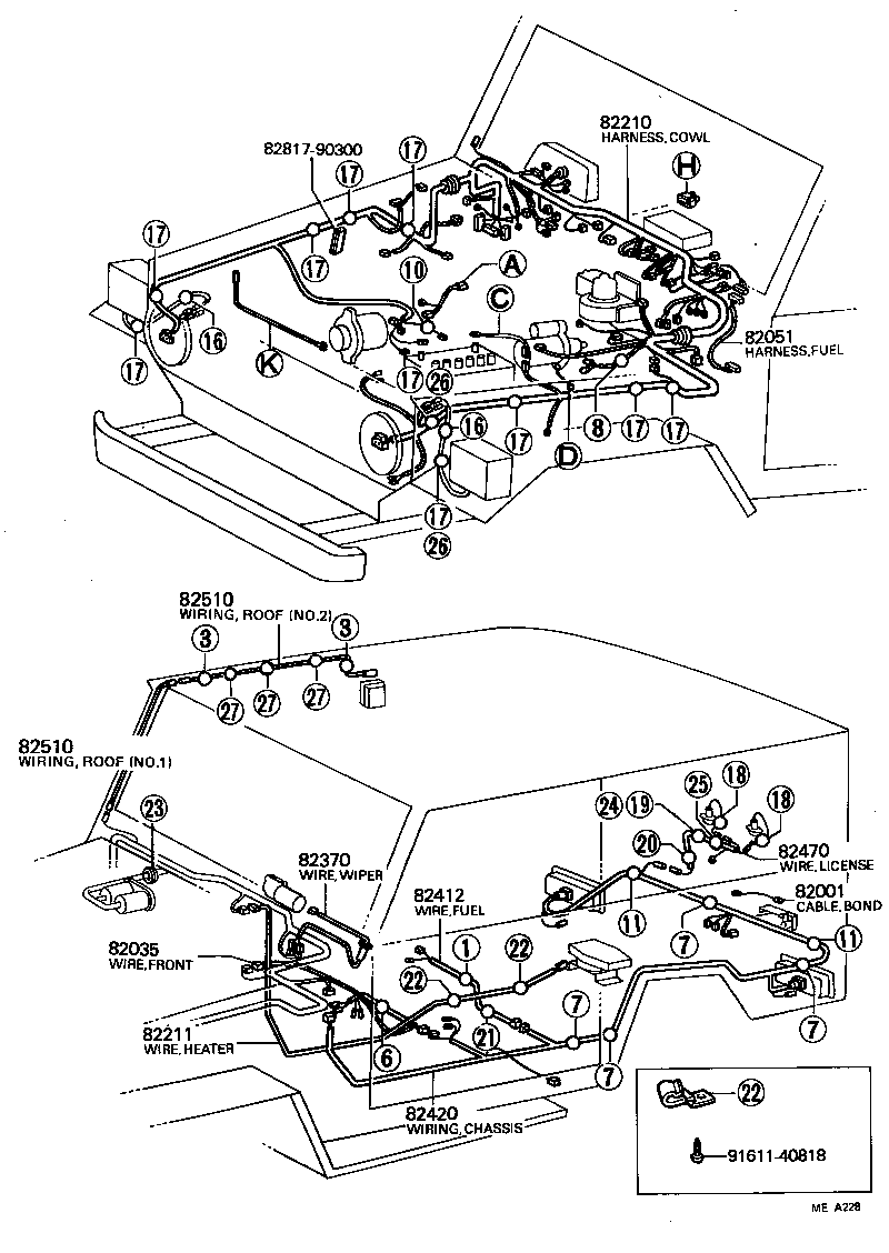  LAND CRUISER VAN |  WIRING CLAMP