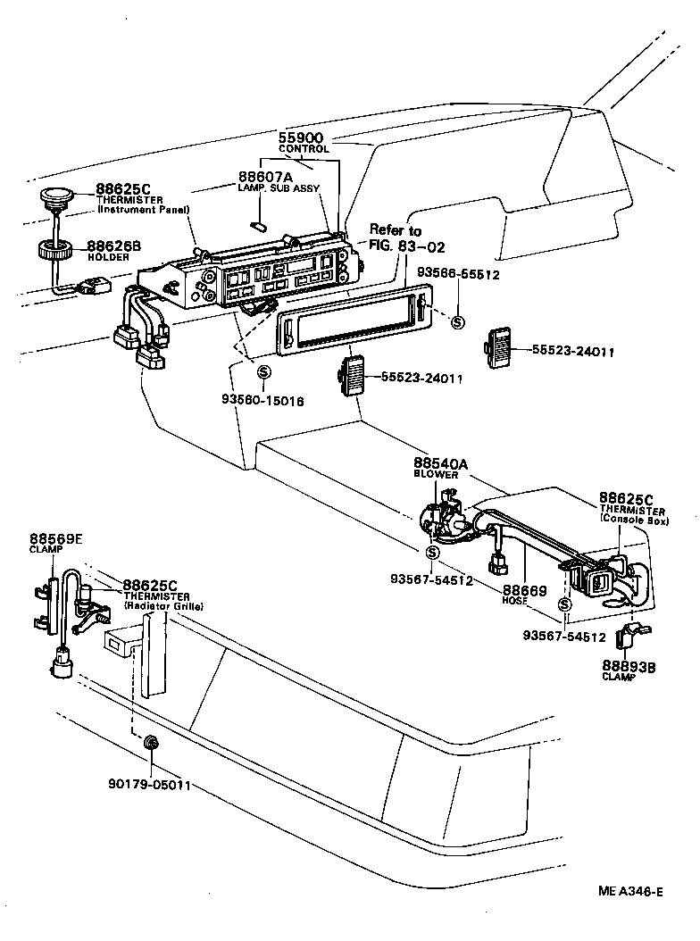  SOARER |  HEATING AIR CONDITIONING CONTROL AIR DUCT