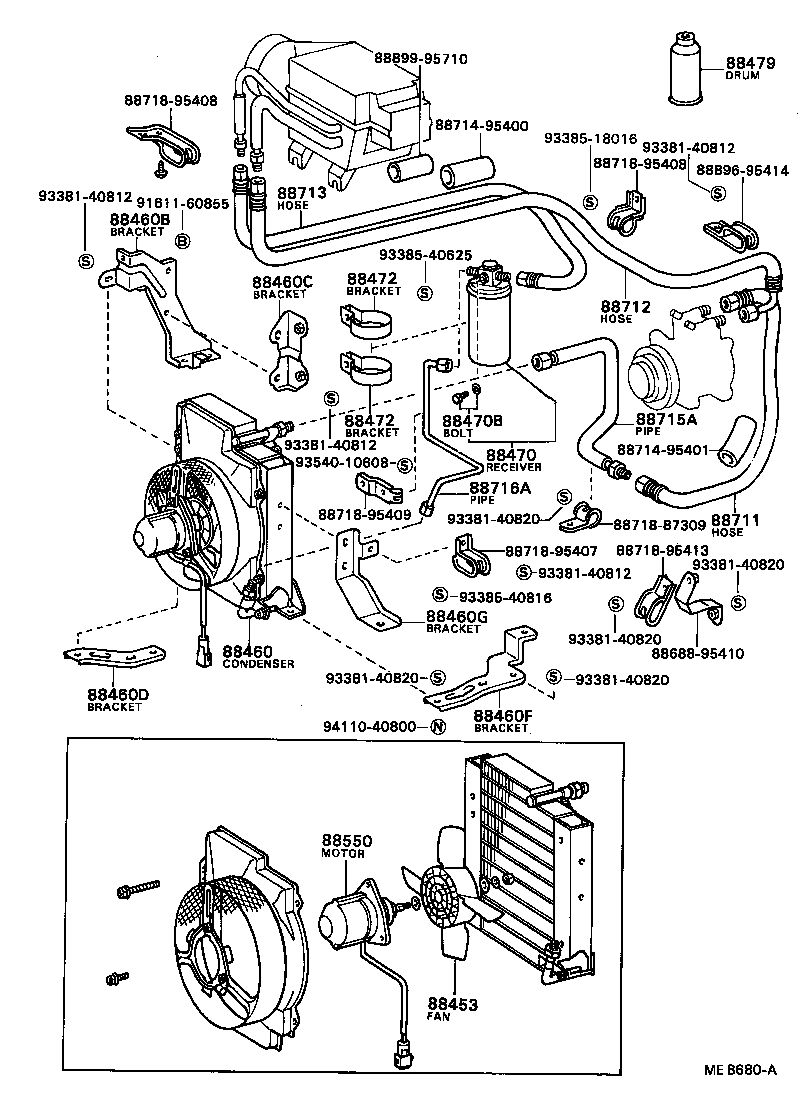  DYNA TOYOACE |  HEATING AIR CONDITIONING COOLER PIPING