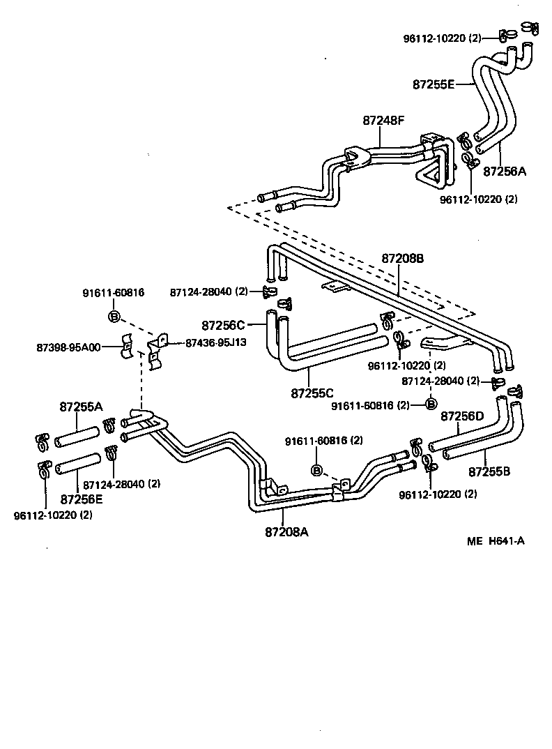  HIACE VAN WAGON |  HEATING AIR CONDITIONING WATER PIPING