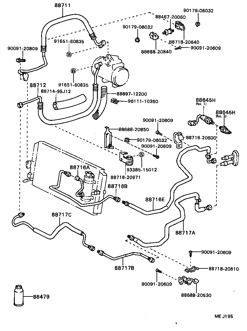  CELICA |  HEATING AIR CONDITIONING COOLER PIPING