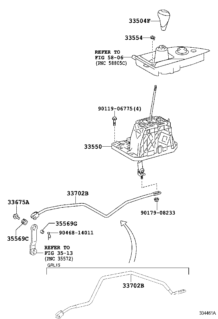  GS250 350 450H |  SHIFT LEVER RETAINER