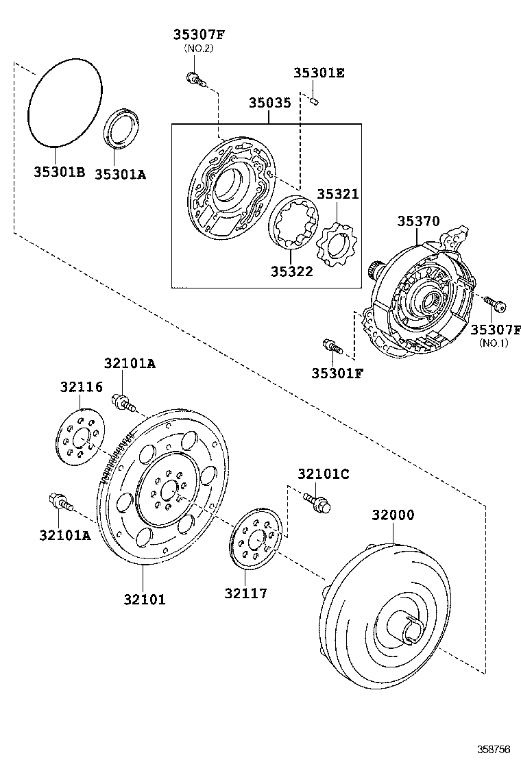  RAV4 NAP |  TORQUE CONVERTER FRONT OIL PUMP CHAIN ATM