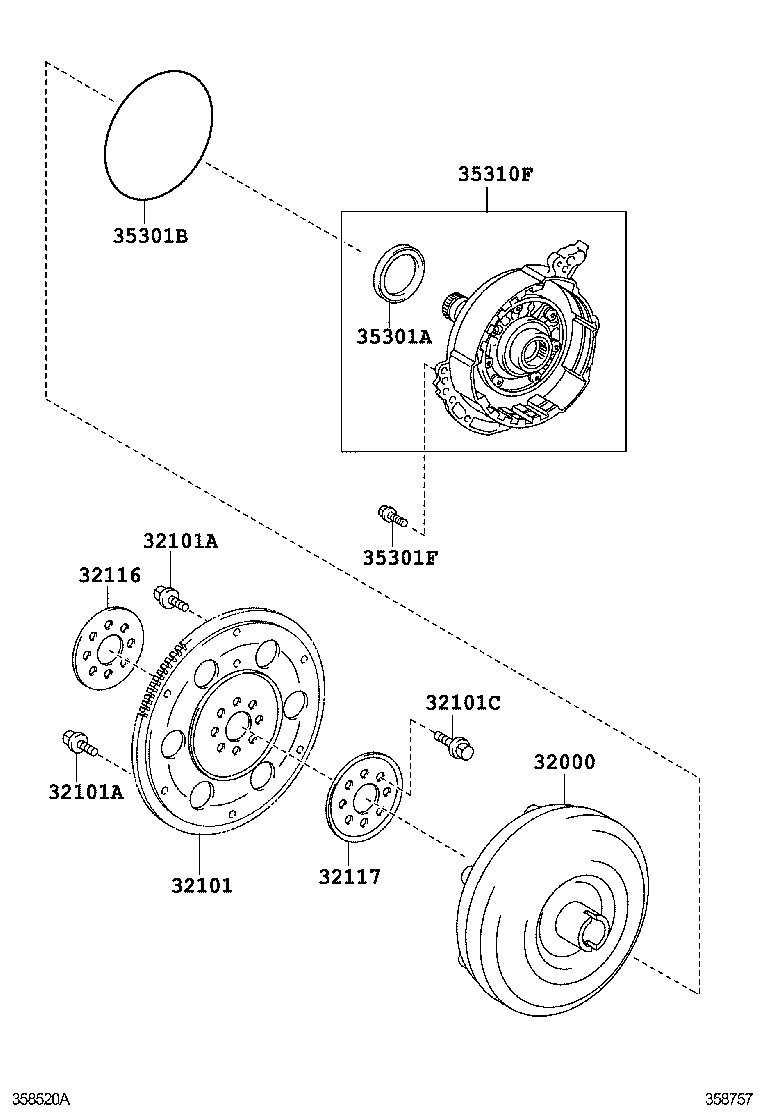  RAV4 NAP |  TORQUE CONVERTER FRONT OIL PUMP CHAIN ATM